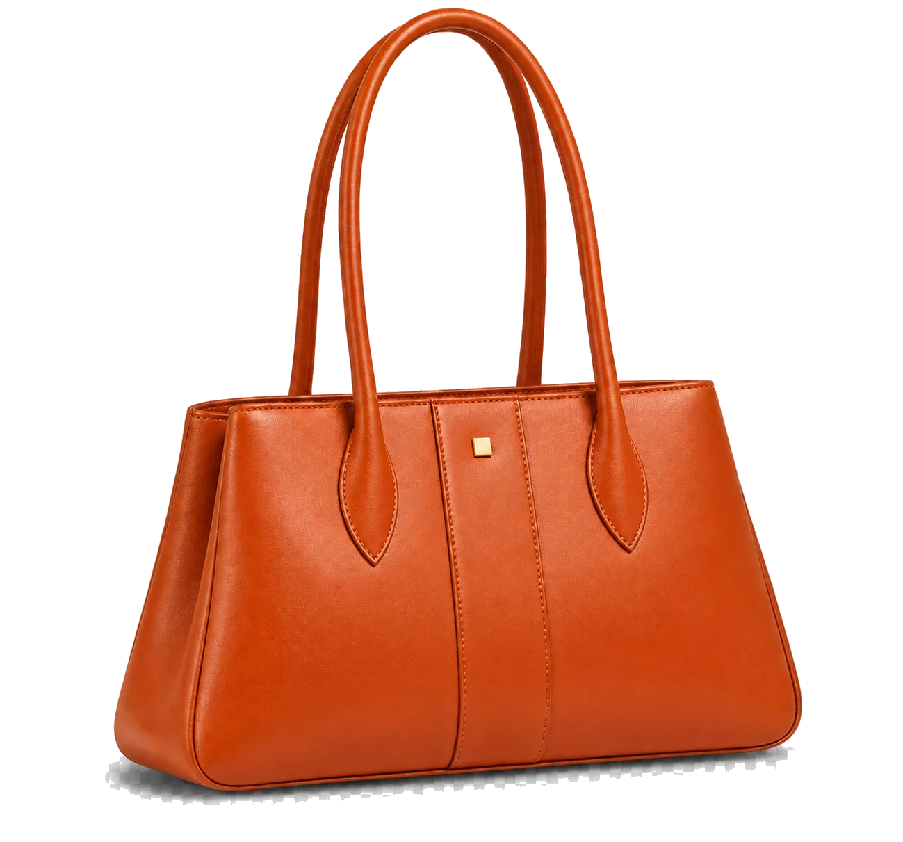 Burnt-orange Borne structured tote